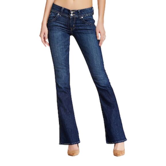 Hudson Mid Rise Signature Blue Denim Boot Cut Jeans Size 24 - Picture 1 of 16